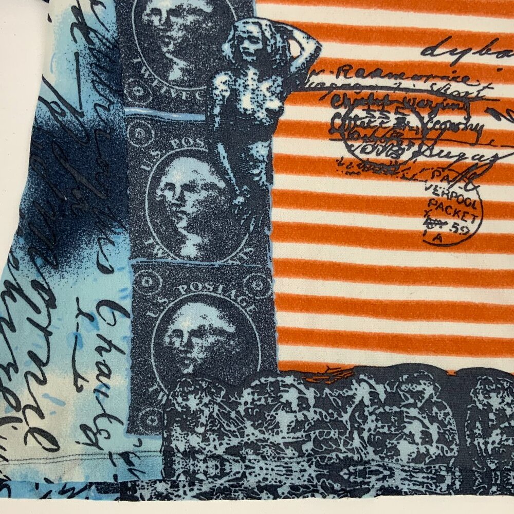 Vintage Y2K Graphic Short Sleeve Mesh Top Sz M - Picture 16 of 16